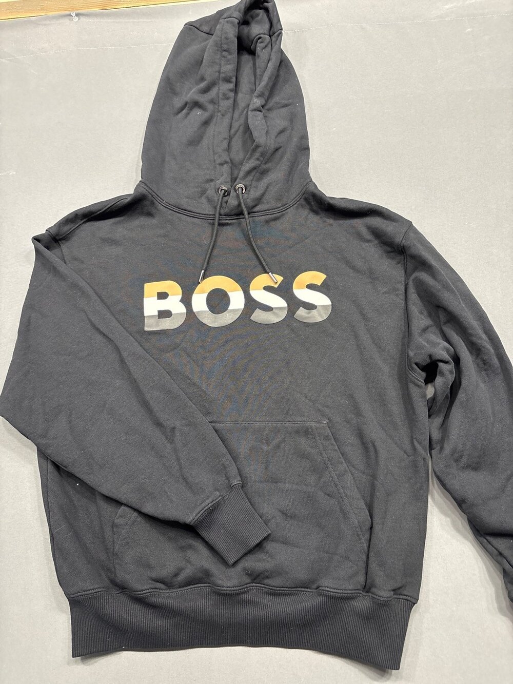 BOSS Hugo Boss Oversized Fit Pullover Hoodie Black Logo XL